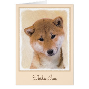 Peinture Shiba Inu (Rouge) - Art Chien original