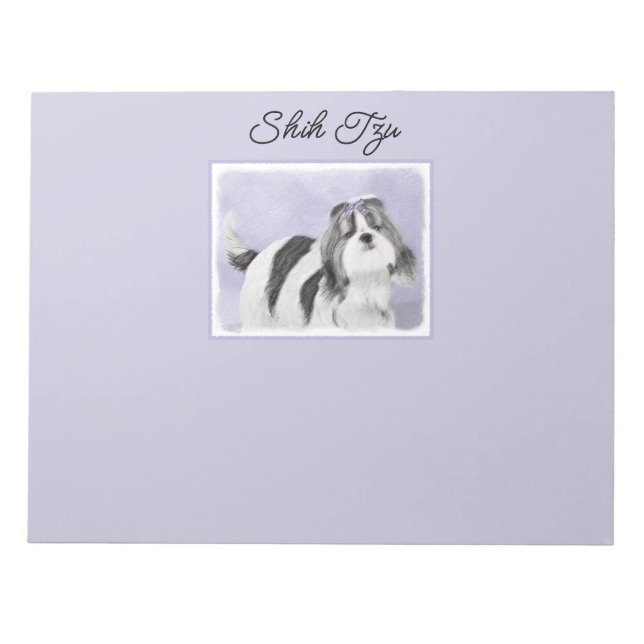 Peinture Shih Tzu - Bloc-notes original pour chien (Devant)