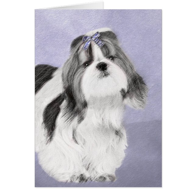 Peinture Shih Tzu - Cute Original Chien Art (Devant)