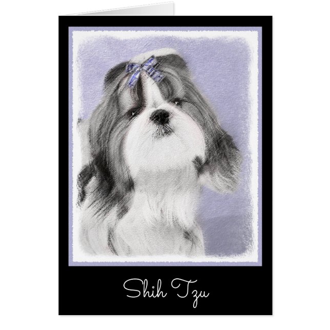 Peinture Shih Tzu - Cute Original Chien Art (Devant)