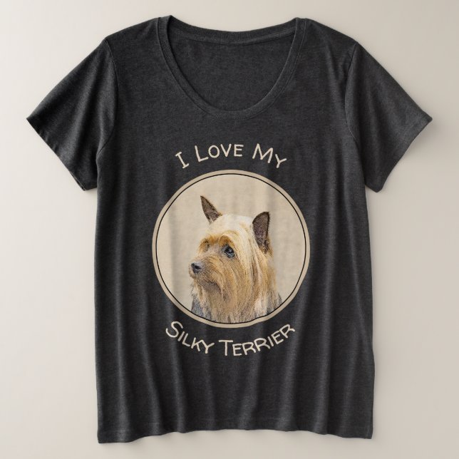 Peinture Silky Terrier - Cute Original Chien Art (Design devant)
