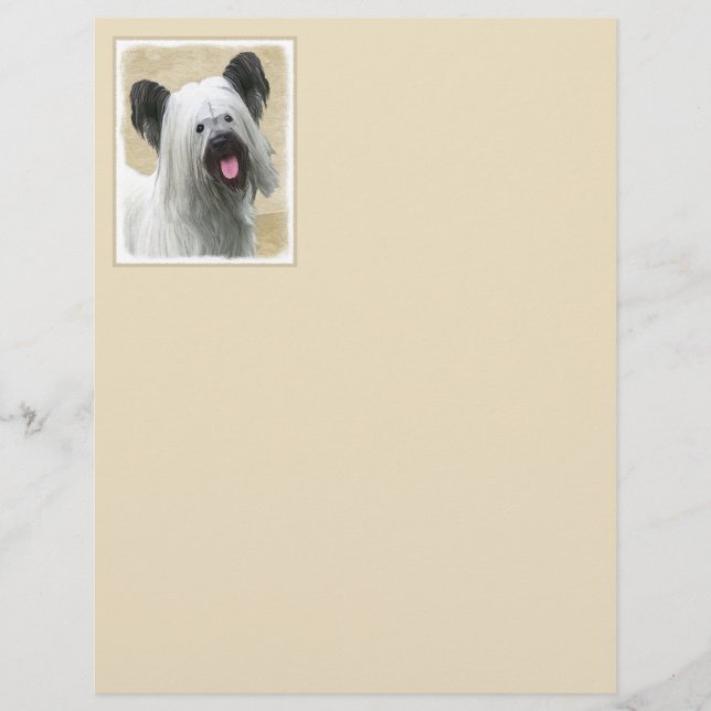 Peinture Skye Terrier - Cute Original Chien Art (Devant)