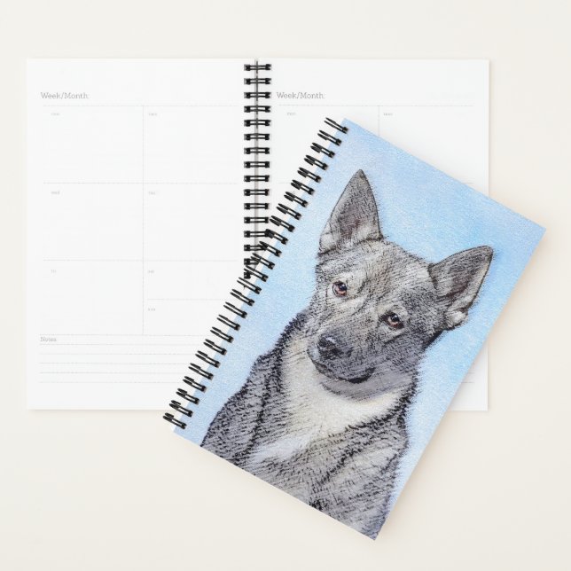 Peinture Suédoise Vallhund - Cute Original Chien A (Devant avec enveloppe)