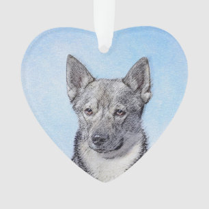 Peinture Suédoise Vallhund - Cute Original Chien A