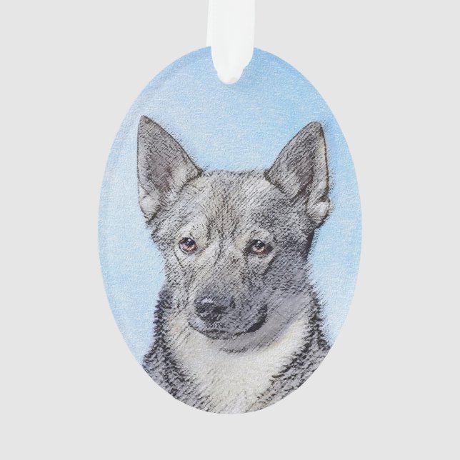 Peinture Suédoise Vallhund - Cute Original Chien A (dos)