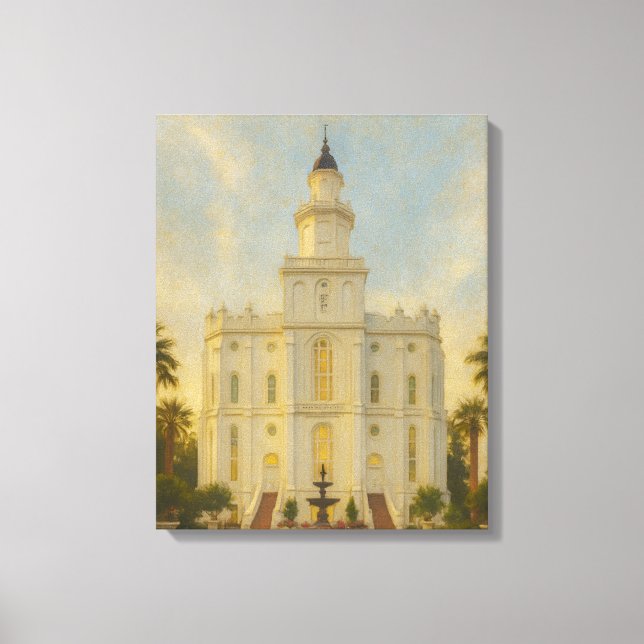 Peinture Temple St. George UtahMC LDS toile d'art (Recto)