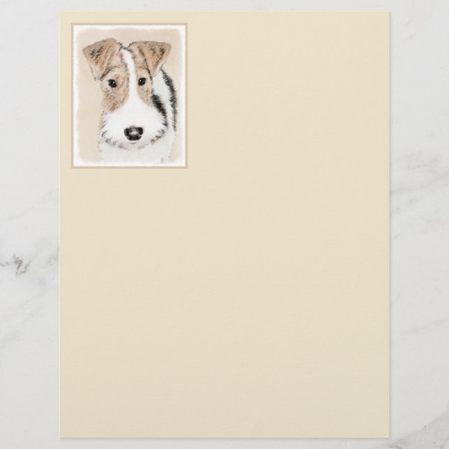 Peinture Terrier de Renard de fil - Cute Original  (Devant)