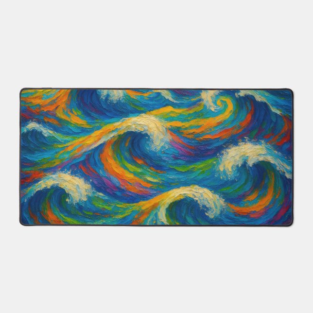 Peinture texturée de vagues colorées (Recto)