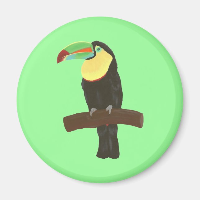 Peinture Toucan colorée par CherylsArt Magnet (Devant)