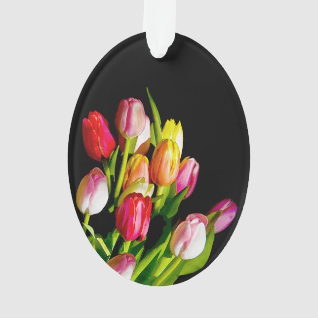 Peinture Tulip - Art Fleur original (dos)