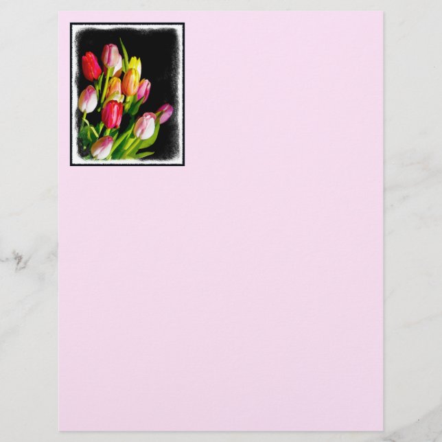 Peinture Tulip - Art Fleur original (Devant)