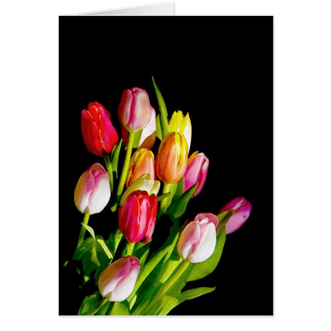 Peinture Tulip - Art Fleur original (Devant)