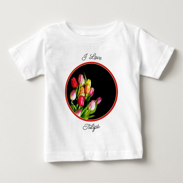 Peinture Tulip - T-Shirt original d'art floral pou (Devant)