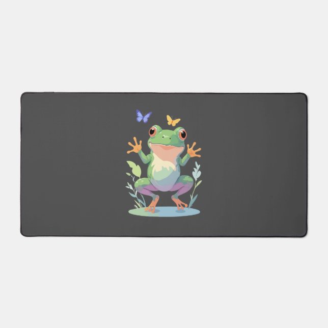 Peinture vectorielle de grenouille adorable jeu an (Recto)