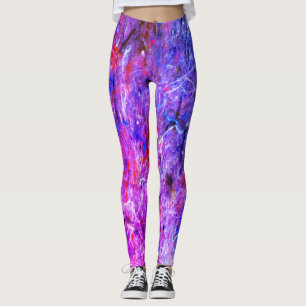 peinture vernis bleu rose imprimer cool Leggings