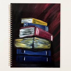 Peinture vibrante de livres empulés littéraires