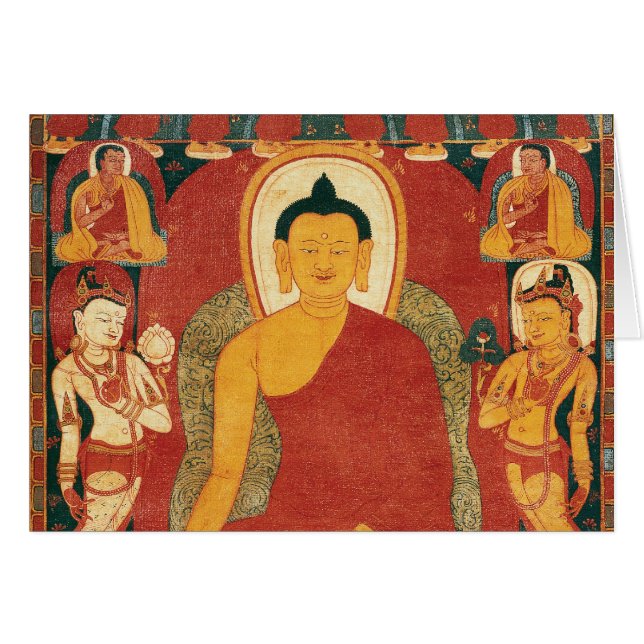 Peinture vintage de Bouddha (Devant horizontal)