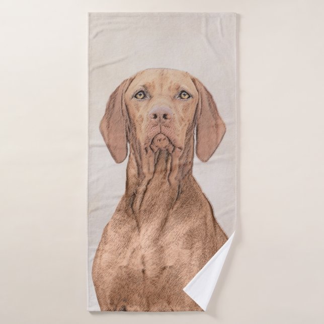 Peinture Vizsla - Joli art original chien (Serviette de bain)