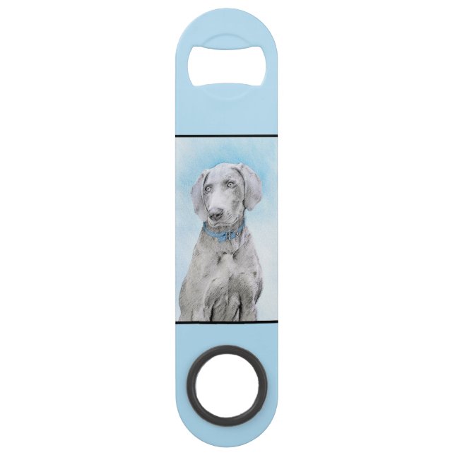 Peinture Weimaraner - Joli art original chien (Devant)
