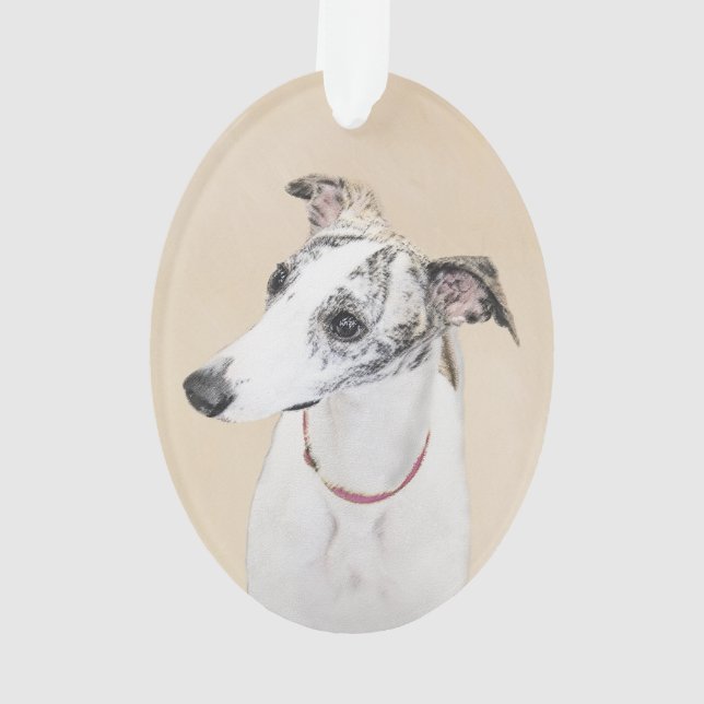 Peinture Whippet - Jolie art original chien (dos)