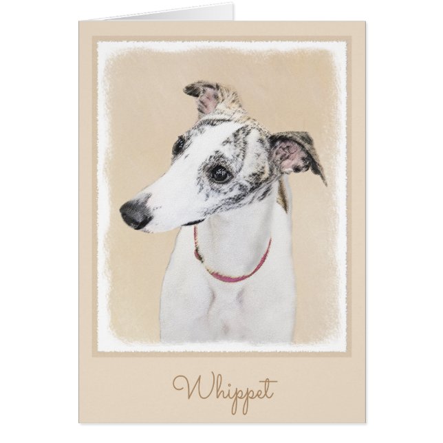 Peinture Whippet - Jolie art original chien (Devant)