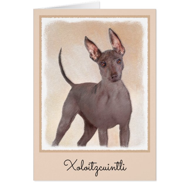 Peinture Xoloitzcuintli - Cute Original Chien Art (Devant)