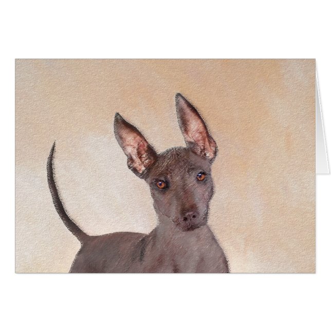 Peinture Xoloitzcuintli - Cute Original Chien Art (Devant horizontal)