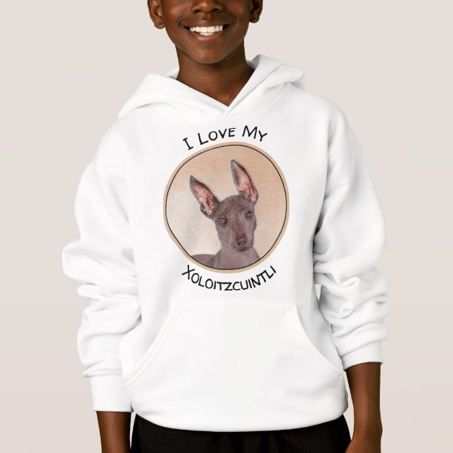 Peinture Xoloitzcuintli - Cute Original Chien Art (Devant)