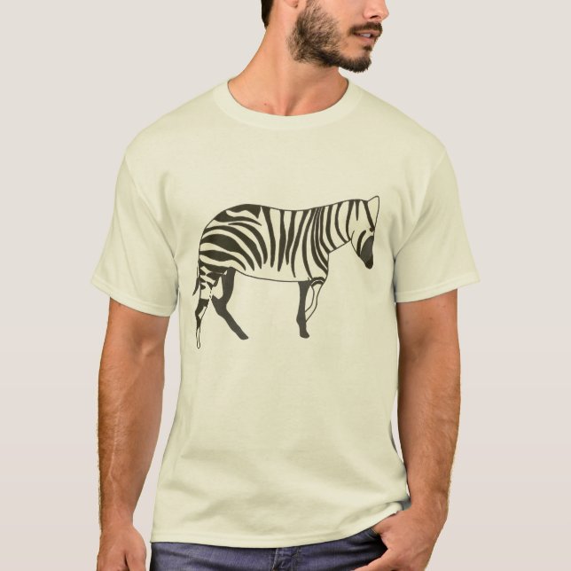 Peinture zébrée, t-shirts animaux sauvages (Devant)