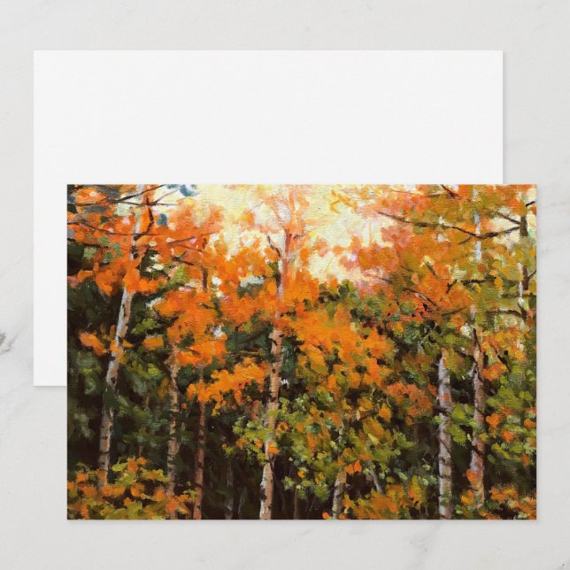Peintures de scène d'automne glorieux des trembles (Devant / Derrière)