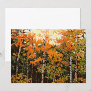 Peintures de scène d'automne glorieux des trembles