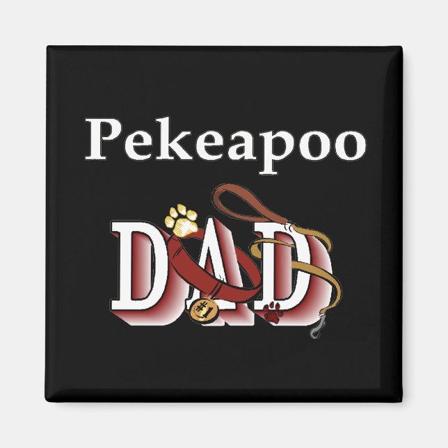 pekeapoo dad Magnet (Devant)