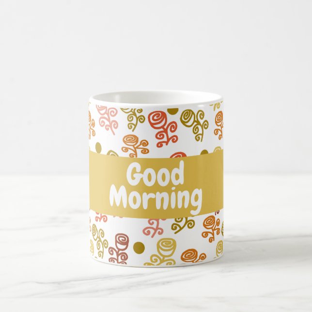 Pelez Rose Gold Orange et rouille café Mug (Centre)