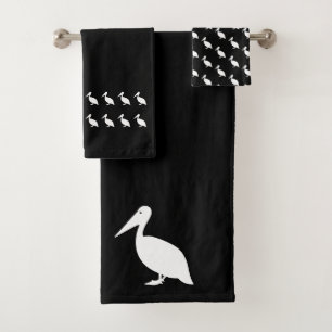 Pelican Bain Serviette noir et blanc