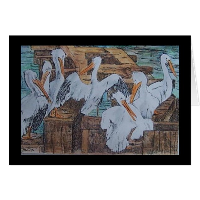 pélicans chez Rockport, TX (Devant horizontal)