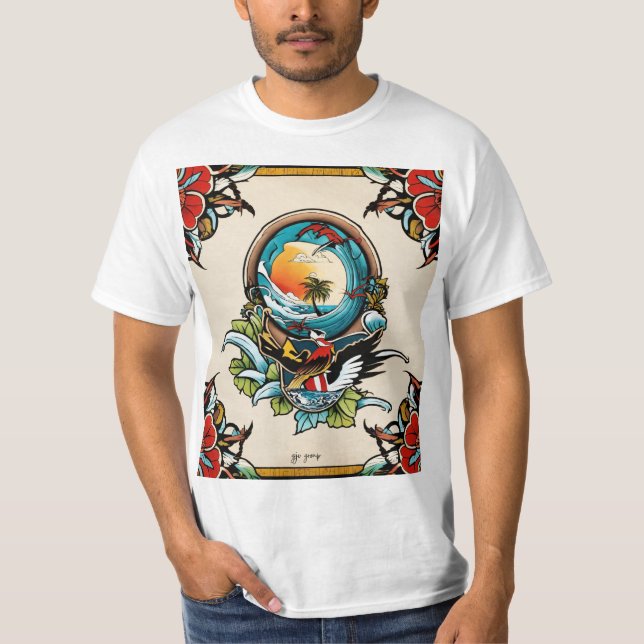 Pelicans on the Pier T-Shirt | Coastal Marina  (Devant)