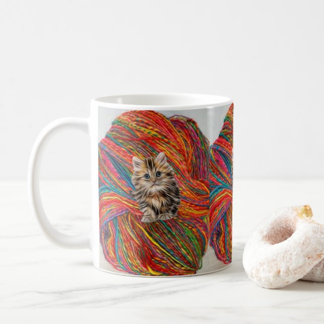 Pelote de laine Chatons  Tasse (Avec donut)