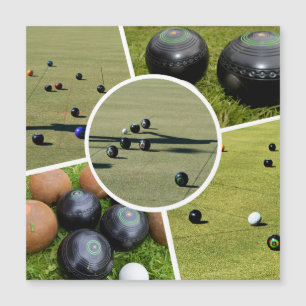 Pelouse Bowls Cinq Photo Collage, Magnet Card
