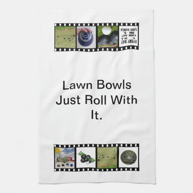 Pelouse Bowls Juste Rouler Avec, Serviette De Plat (Vertical)
