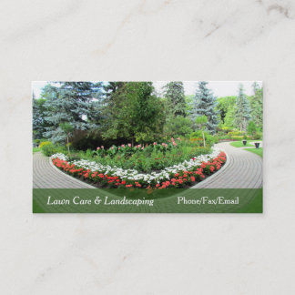 Pelouse de jardin et carte de visite anglais