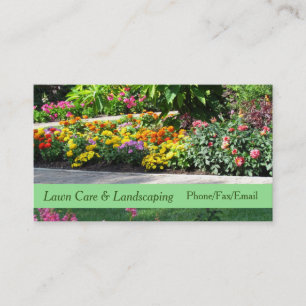 Pelouse de jardin et carte de visite anglais