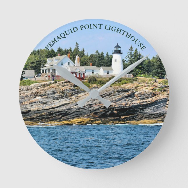 Pemaquié Point Lighthouse Maine Horloge murale (Recto)