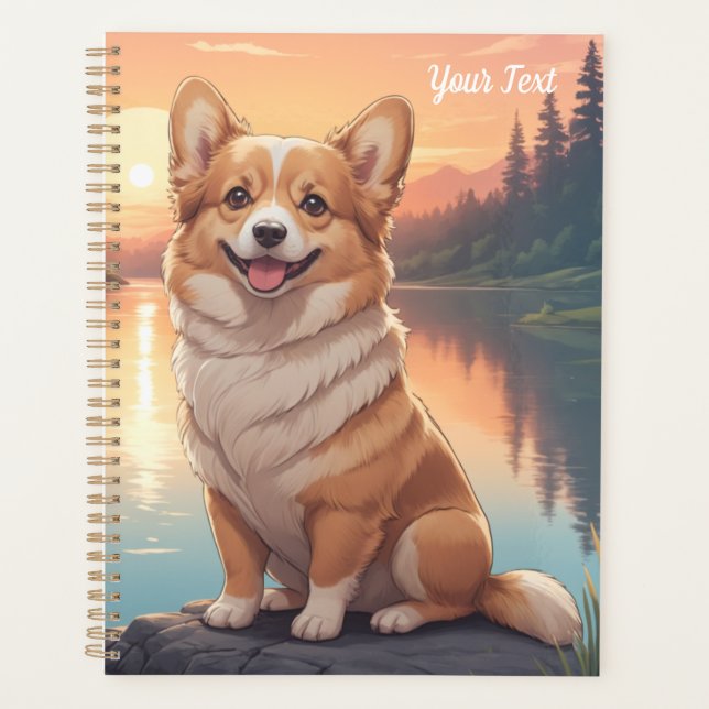 Pembroke Welsh Corgi au bord d'un lac (Devant)