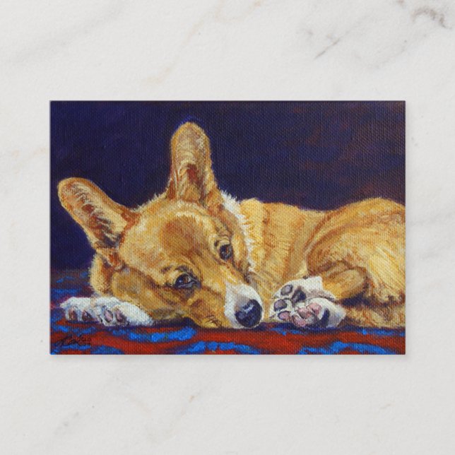 Pembroke Welsh Corgi Cartes de visite (Devant)