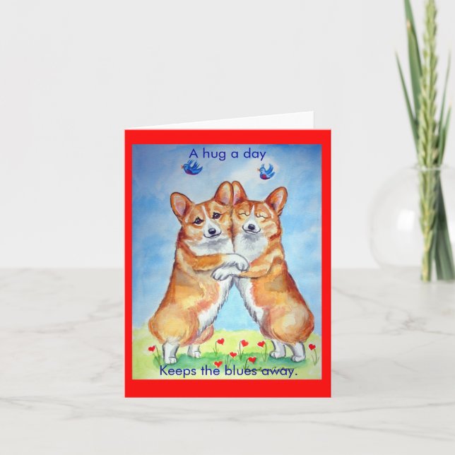 Pembroke Welsh Corgi Corgi Hugs Cartes (Devant)