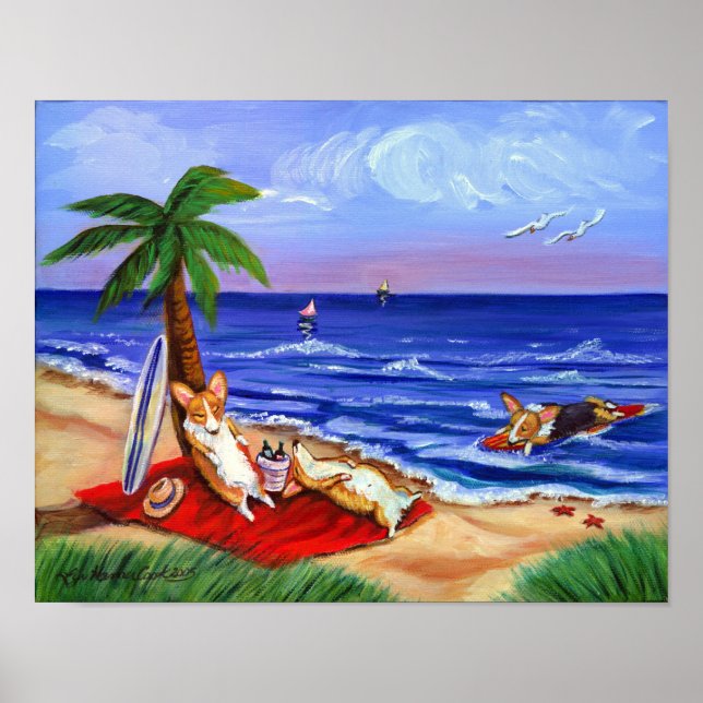 Pembroke Welsh Corgi Impression murale (Devant)