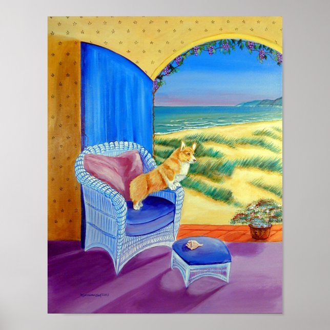 Pembroke Welsh Corgi Impression murale (Devant)