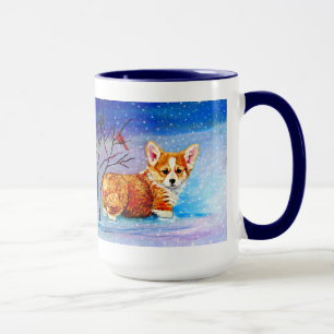 Pembroke Welsh Corgi Mug Snow