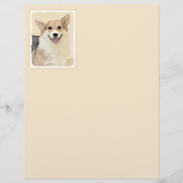 Pembroke Welsh Corgi Peinture - Art Chien original (Devant)