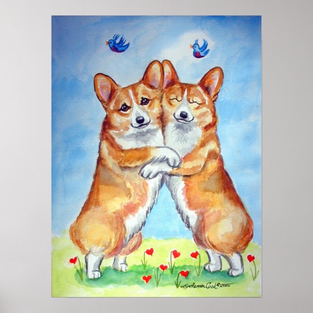 Pembroke Welsh Corgi Poster Imprimer (Devant)